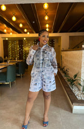 Eko Ile Organza Shorts set